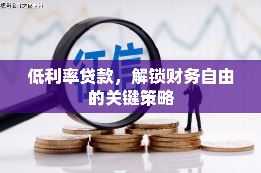 精河低利率贷款，解锁财务自由的关键策略