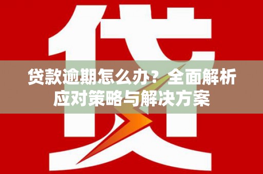 精河贷款逾期怎么办？全面解析应对策略与解决方案