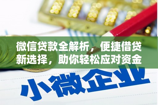 精河微信贷款全解析，便捷借贷新选择，助你轻松应对资金需求